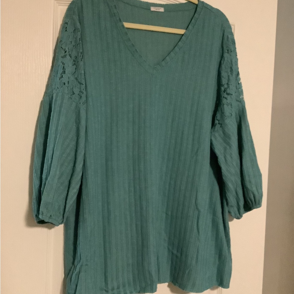 Teal 3/4 Sleeve Top